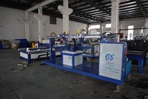 Spiral round duct flange hole punching machine